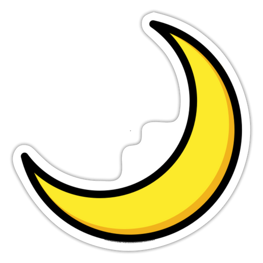 Crescent Moon Moji Sticker - Emoji.Express - white matte