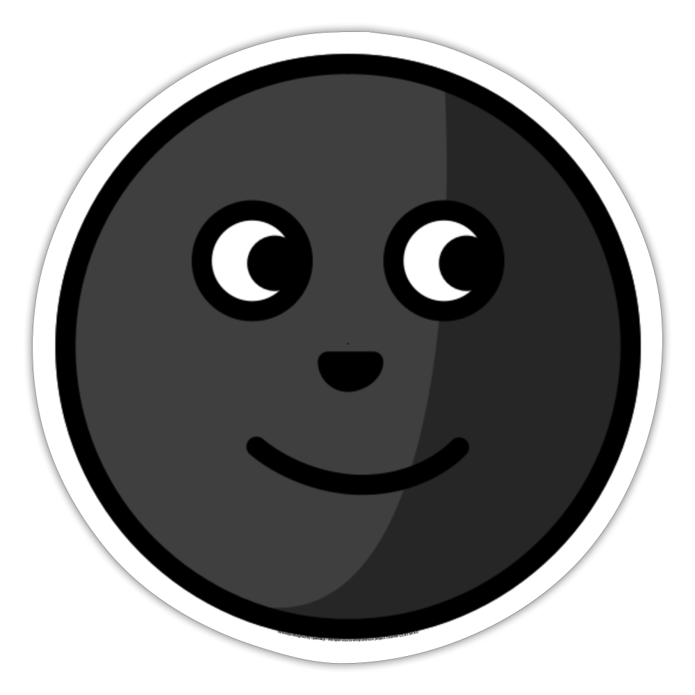 New Moon Face Moji Sticker - Emoji.Express - white matte