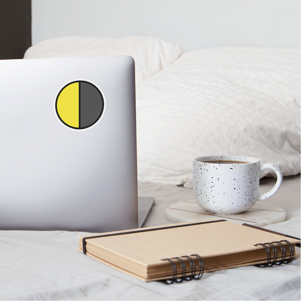 Last Quarter Moon Moji Sticker - Emoji.Express - white matte