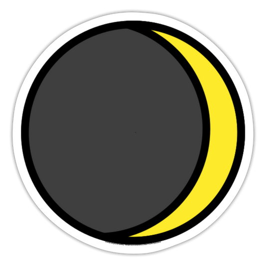 Waxing Crescent Moon Moji Sticker - Emoji.Express - white matte