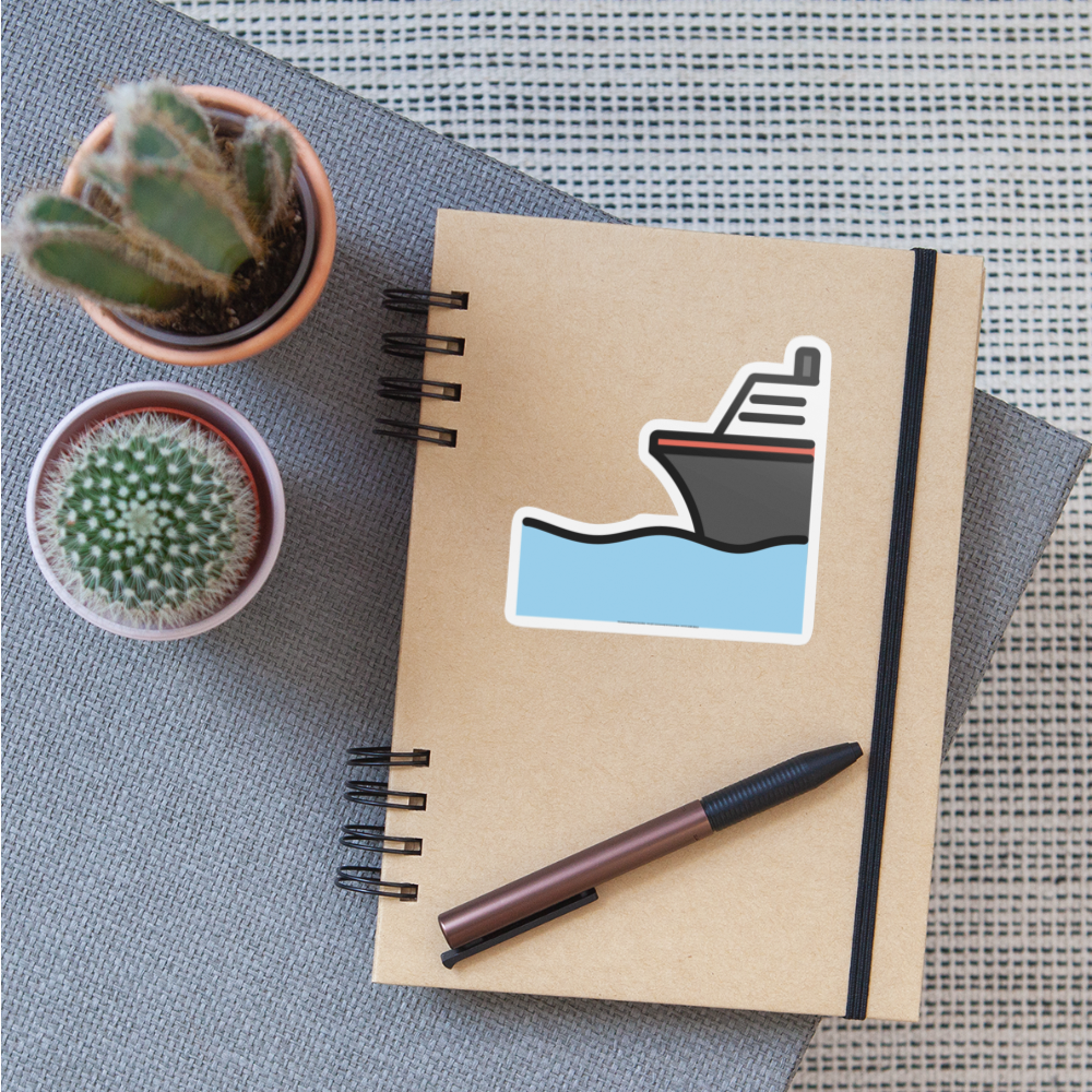 Ship Moji Sticker - Emoji.Express - white matte