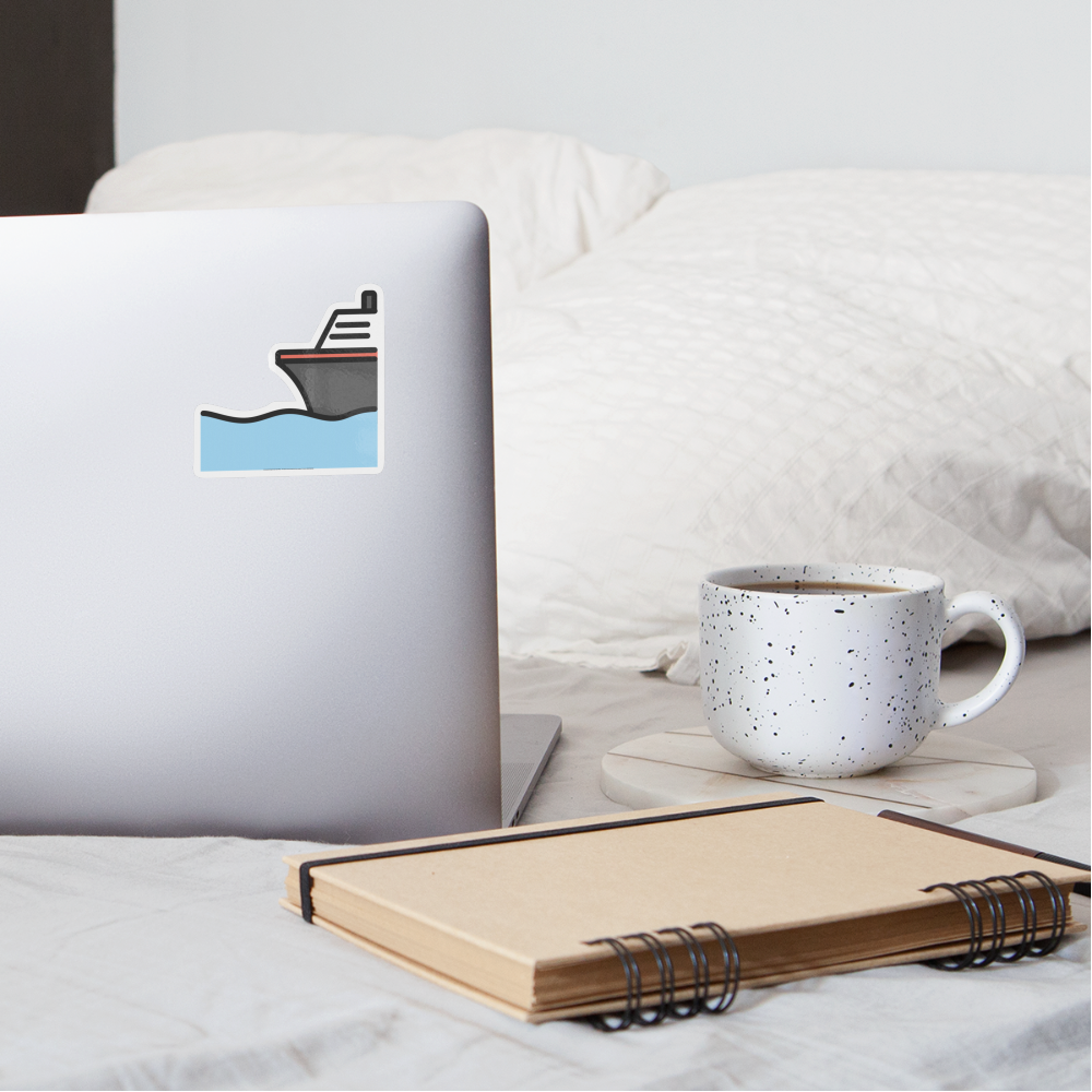 Ship Moji Sticker - Emoji.Express - white glossy