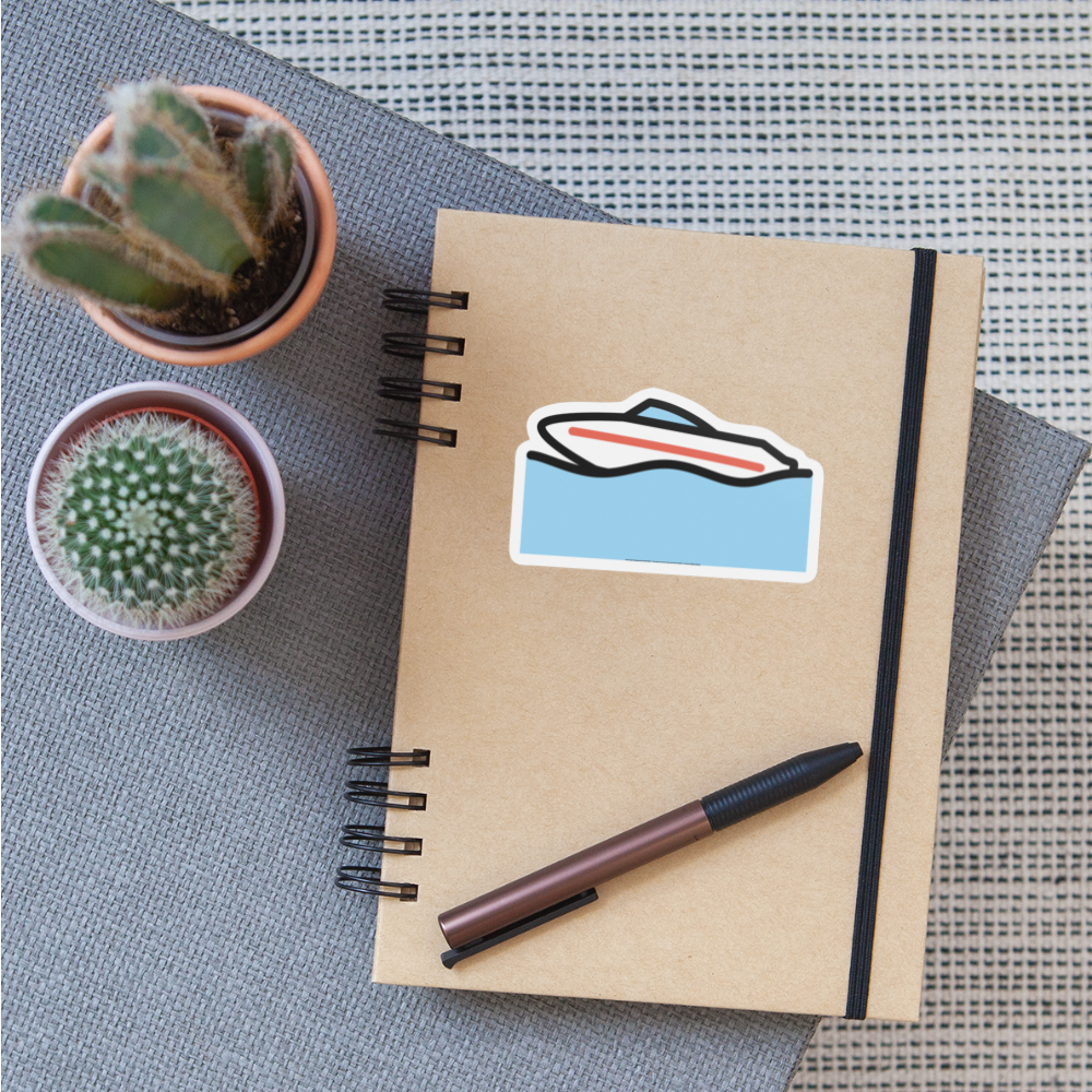 Speedboat Moji Sticker - Emoji.Express - white matte