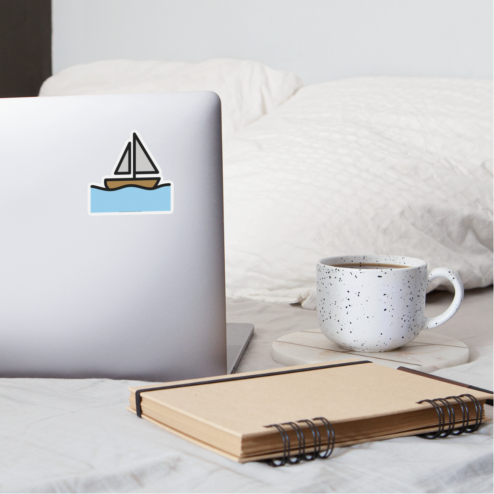 Sailboat Moji Sticker - Emoji.Express - white matte