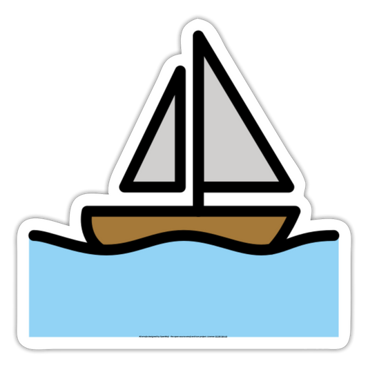 Sailboat Moji Sticker - Emoji.Express - white matte