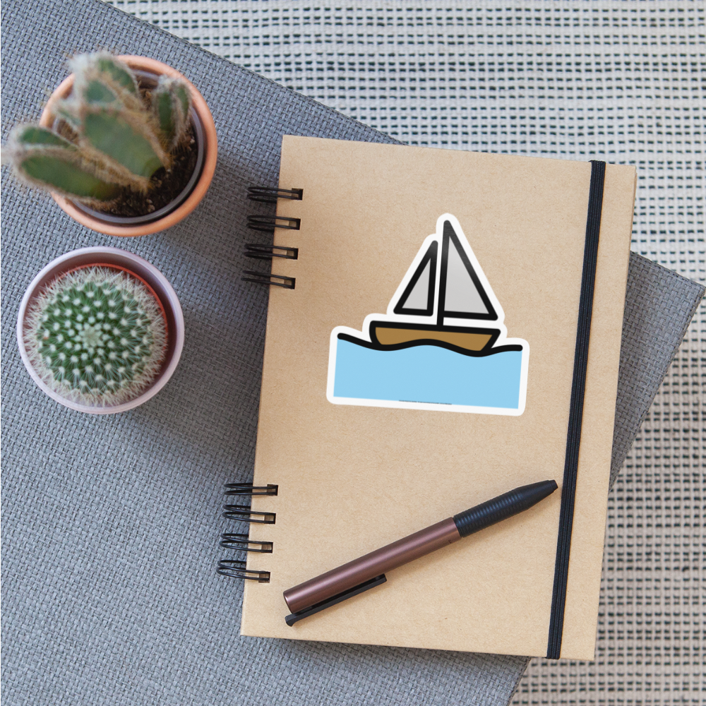 Sailboat Moji Sticker - Emoji.Express - white glossy