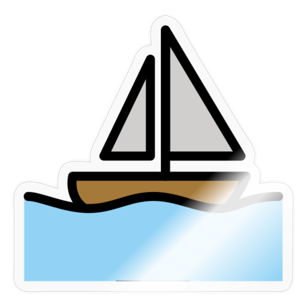 Sailboat Moji Sticker - Emoji.Express - transparent glossy