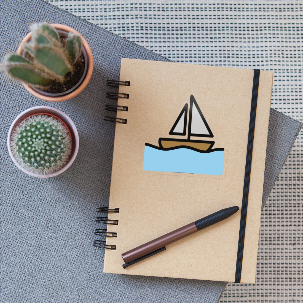 Sailboat Moji Sticker - Emoji.Express - transparent glossy