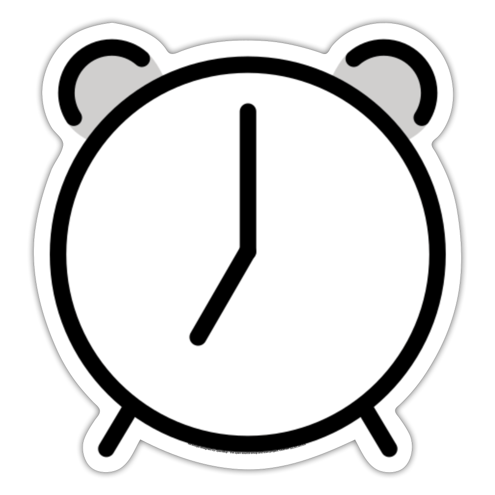 Alarm Clock Moji Sticker - Emoji.Express - white matte