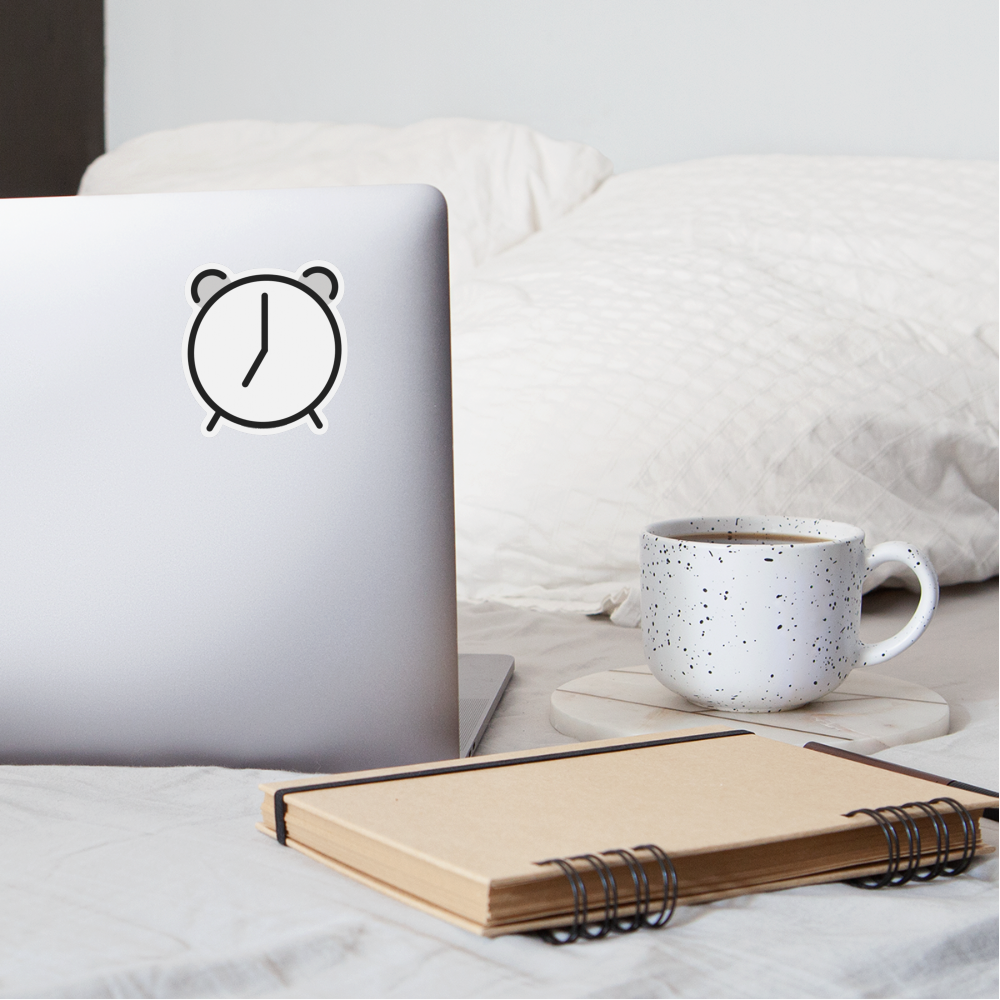 Alarm Clock Moji Sticker - Emoji.Express - white matte