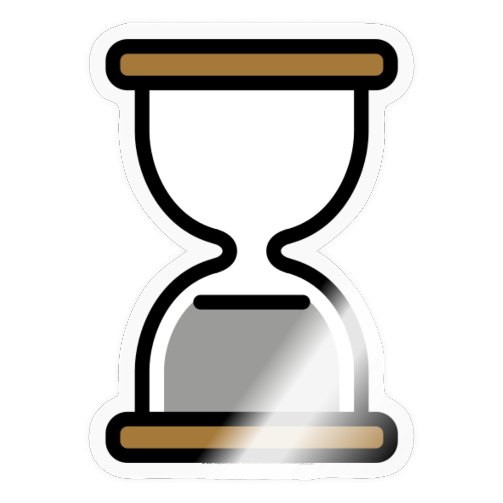 Hourglass Done Moji Sticker - Emoji.Express - transparent glossy