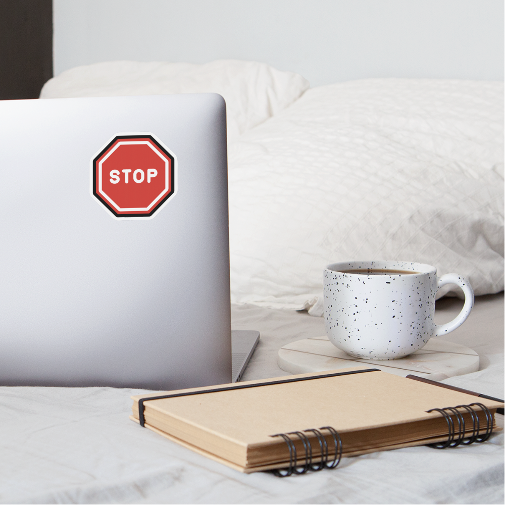 Stop Sign Moji Sticker - Emoji.Express - white matte