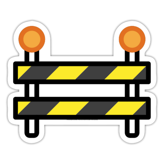 Construction Moji Sticker - Emoji.Express - white matte