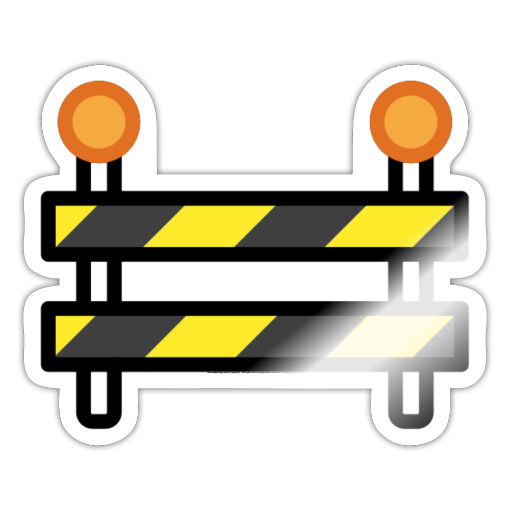 Construction Moji Sticker - Emoji.Express - white glossy