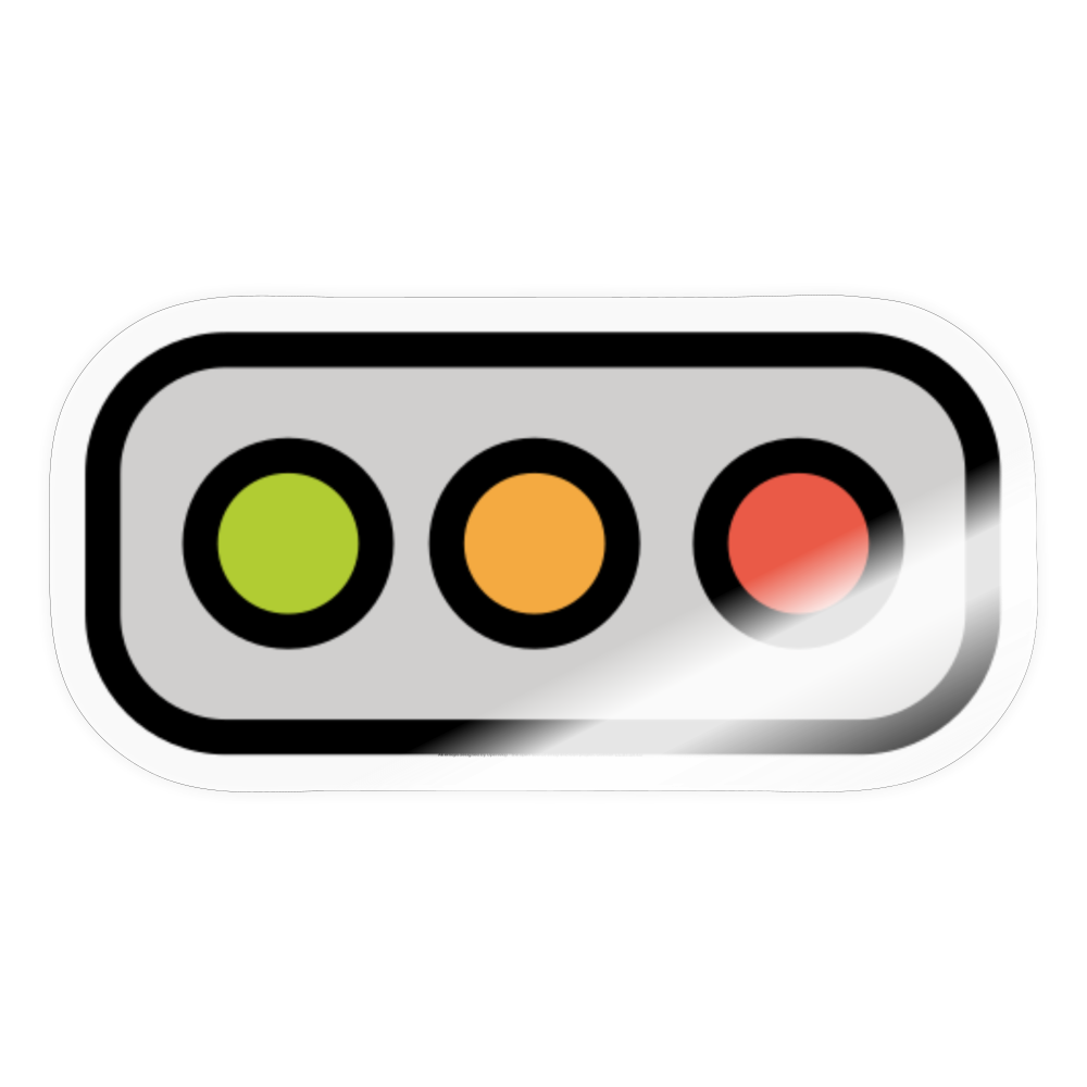 Horizontal Traffic Light Moji Sticker - Emoji.Express - transparent glossy