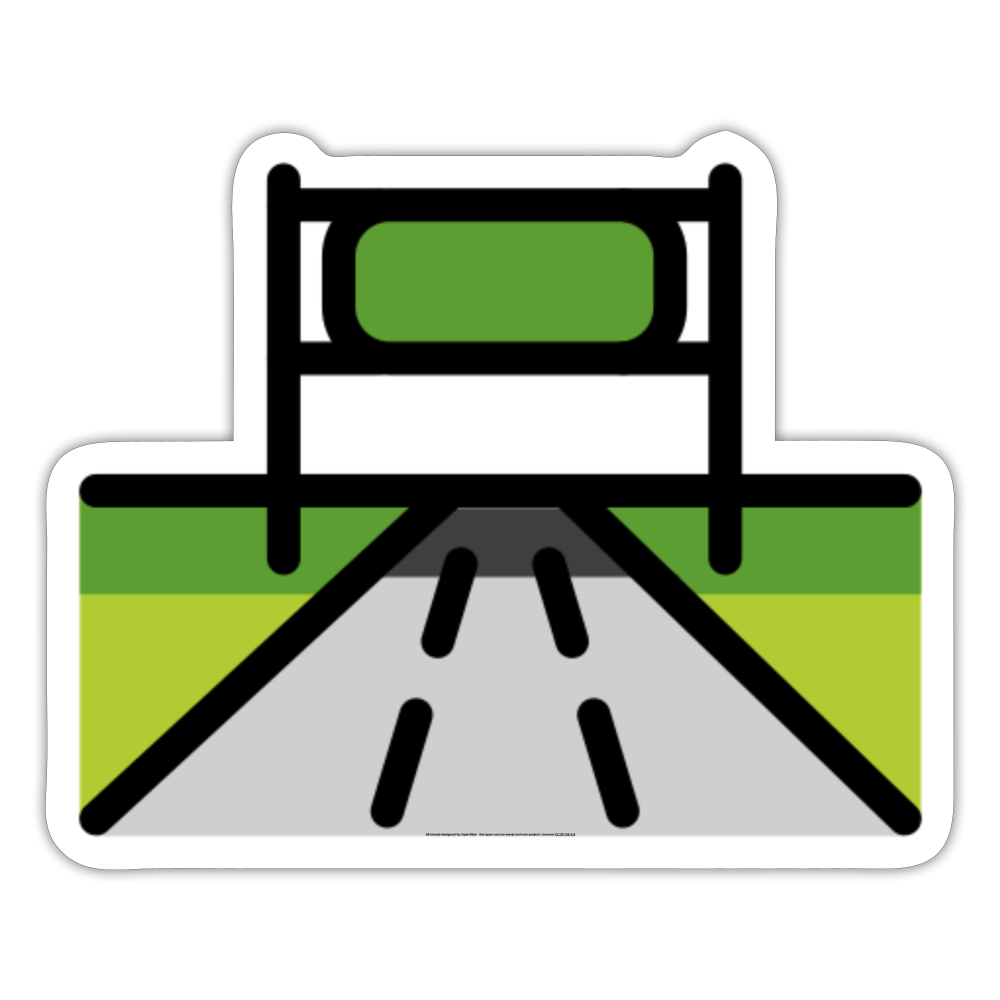 Motorway Moji Sticker - Emoji.Express - white matte