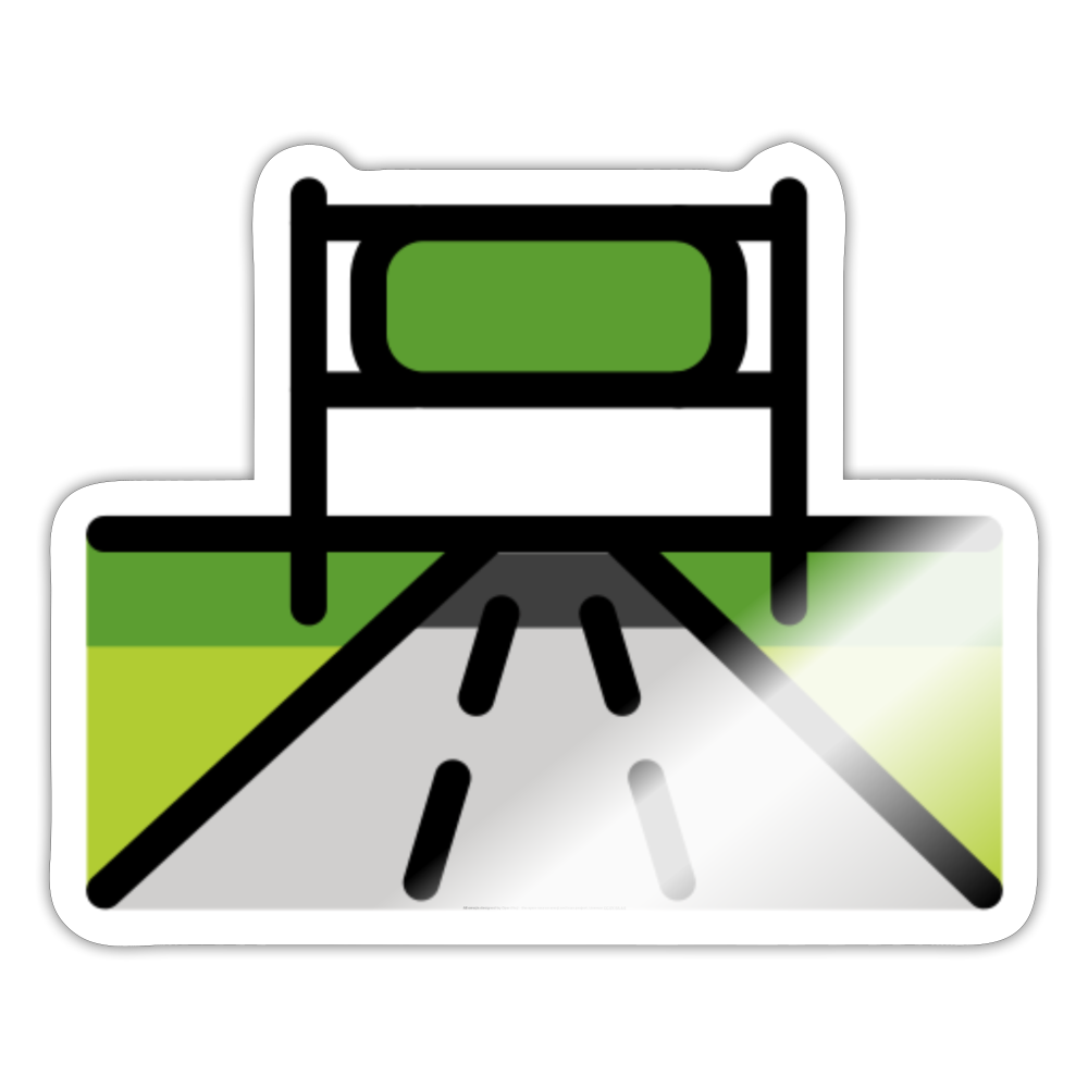 Motorway Moji Sticker - Emoji.Express - white glossy