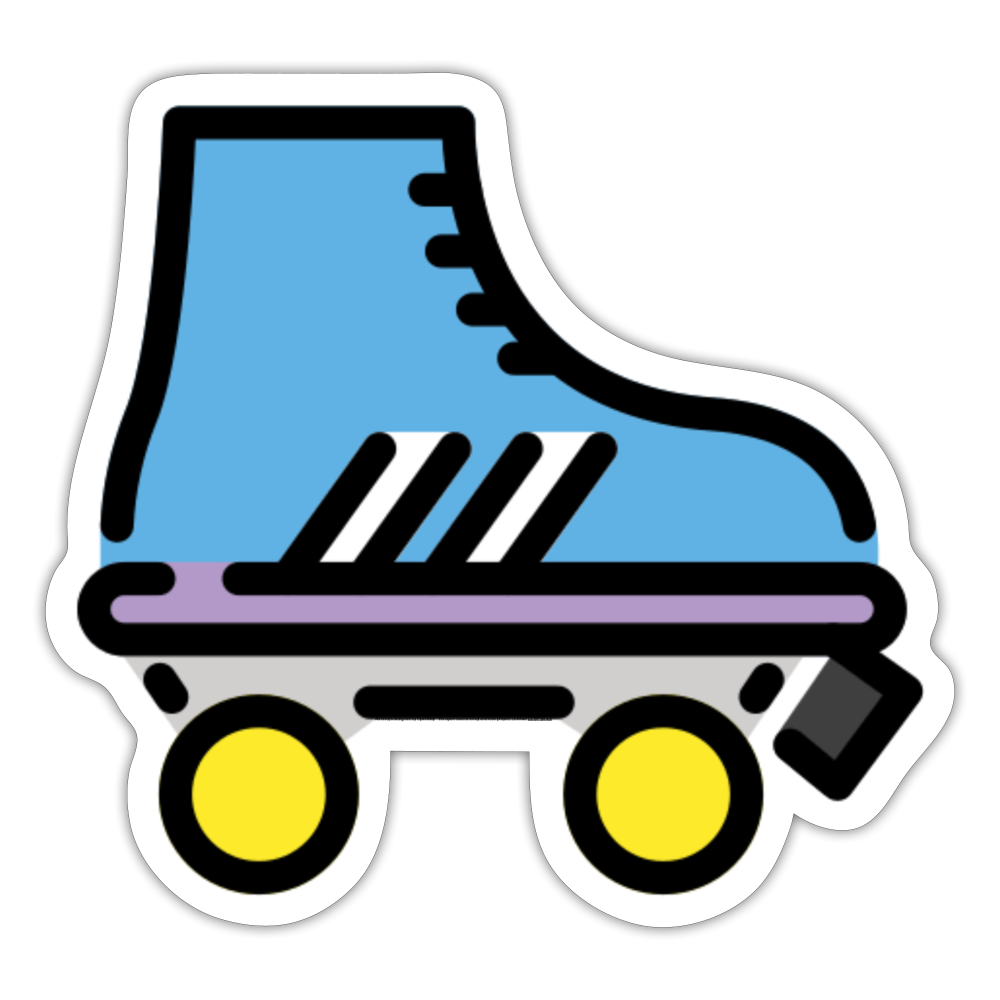 Roller Skate Moji Sticker - Emoji.Express - white matte
