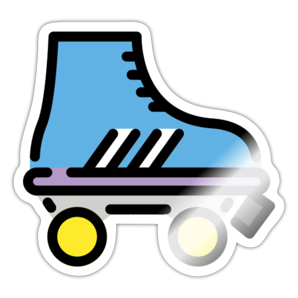 Roller Skate Moji Sticker - Emoji.Express - white glossy