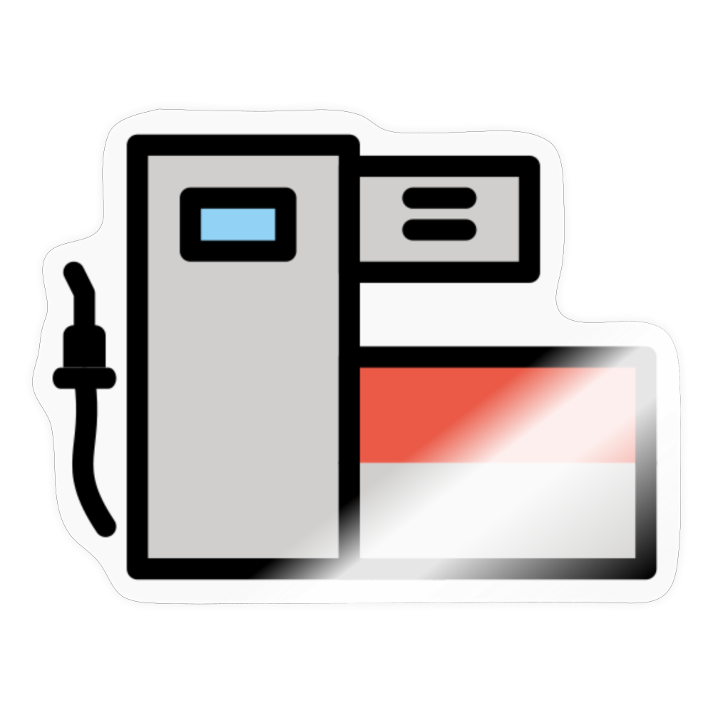 Fuel Pump Moji Sticker - Emoji.Express - transparent glossy