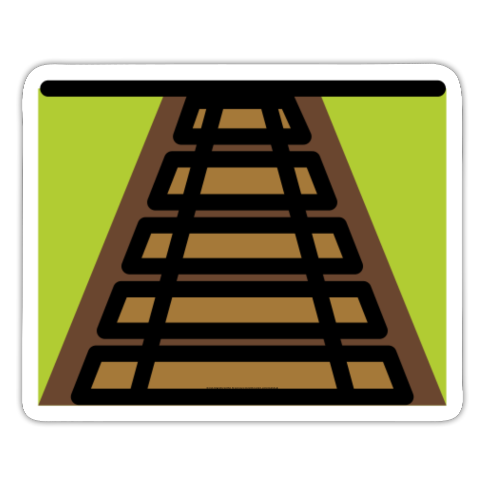 Railway Track Moji Sticker - Emoji.Express - white matte