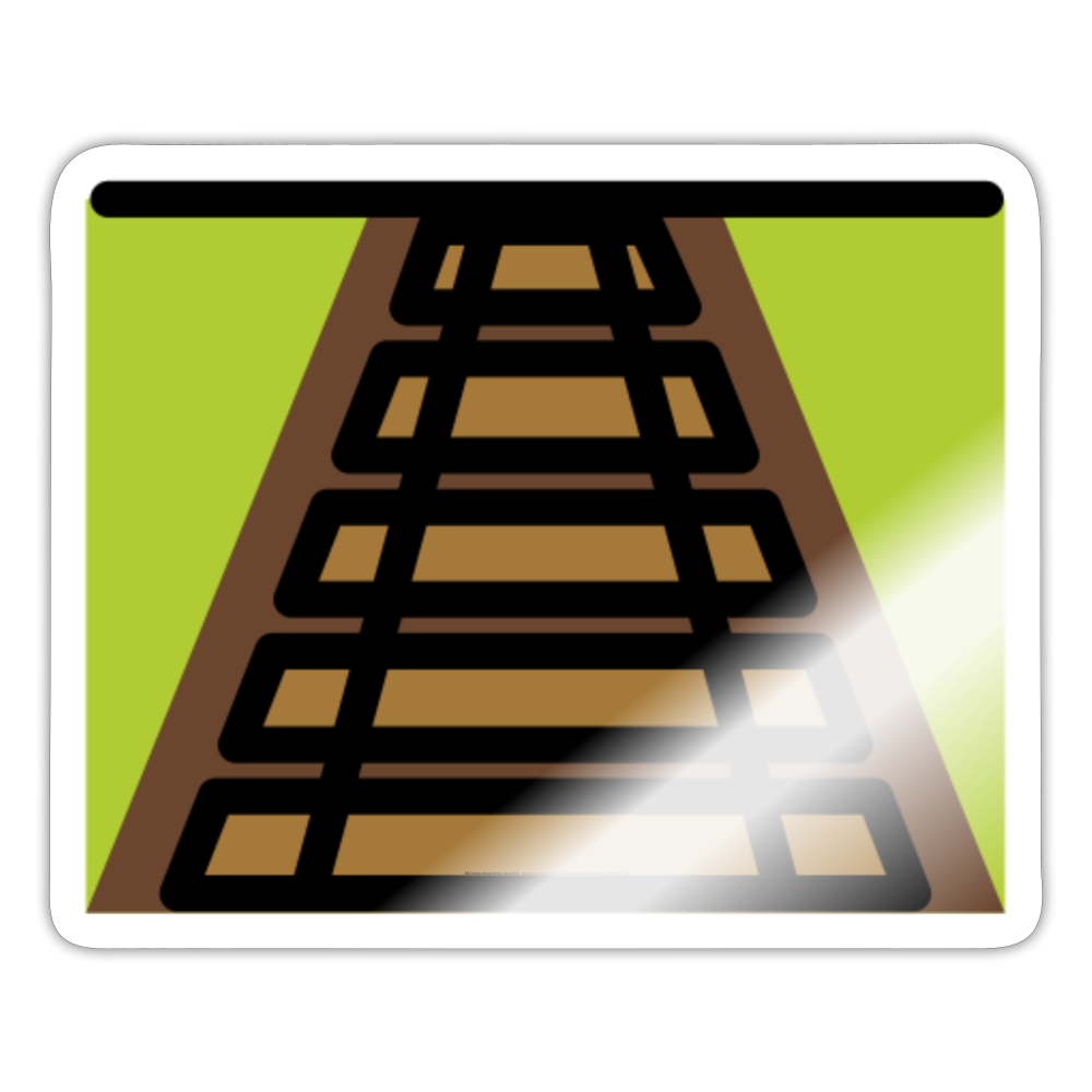 Railway Track Moji Sticker - Emoji.Express - white glossy