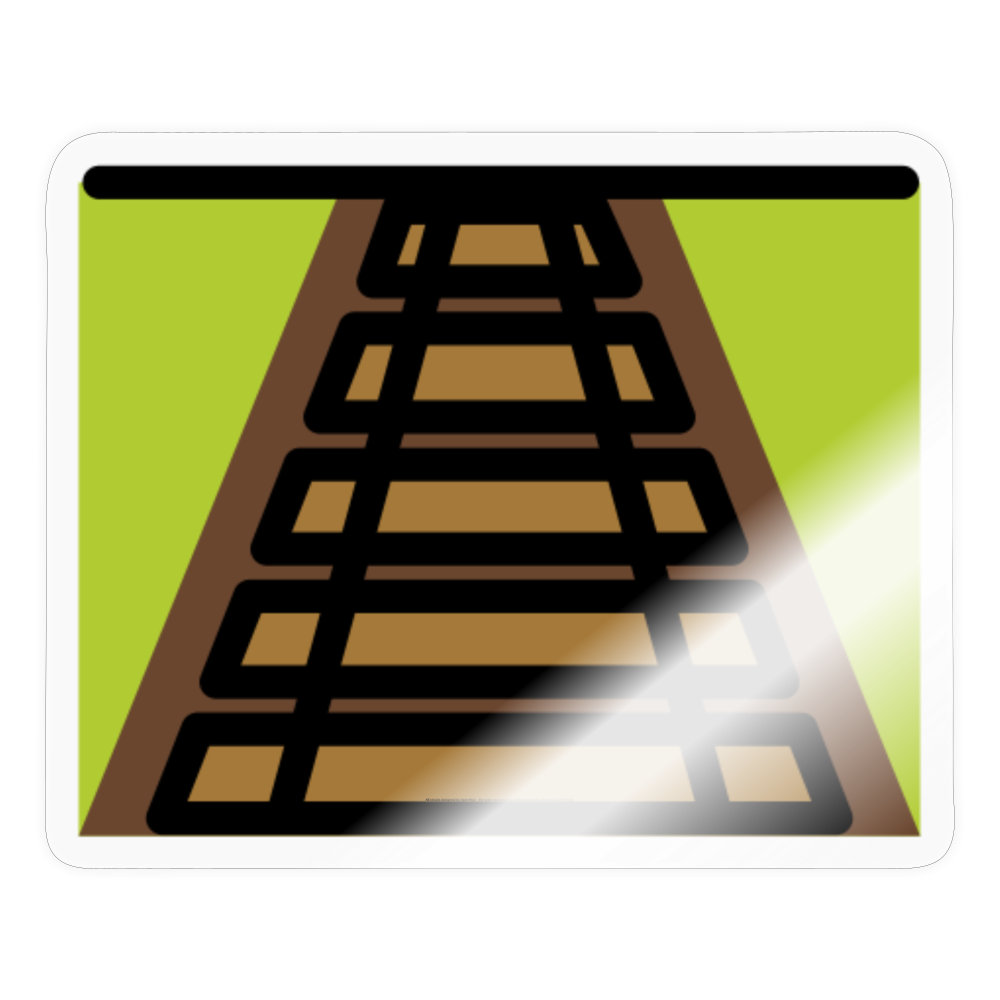Railway Track Moji Sticker - Emoji.Express - transparent glossy