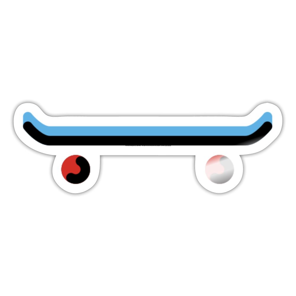 Skateboard Moji Sticker - Emoji.Express - white glossy