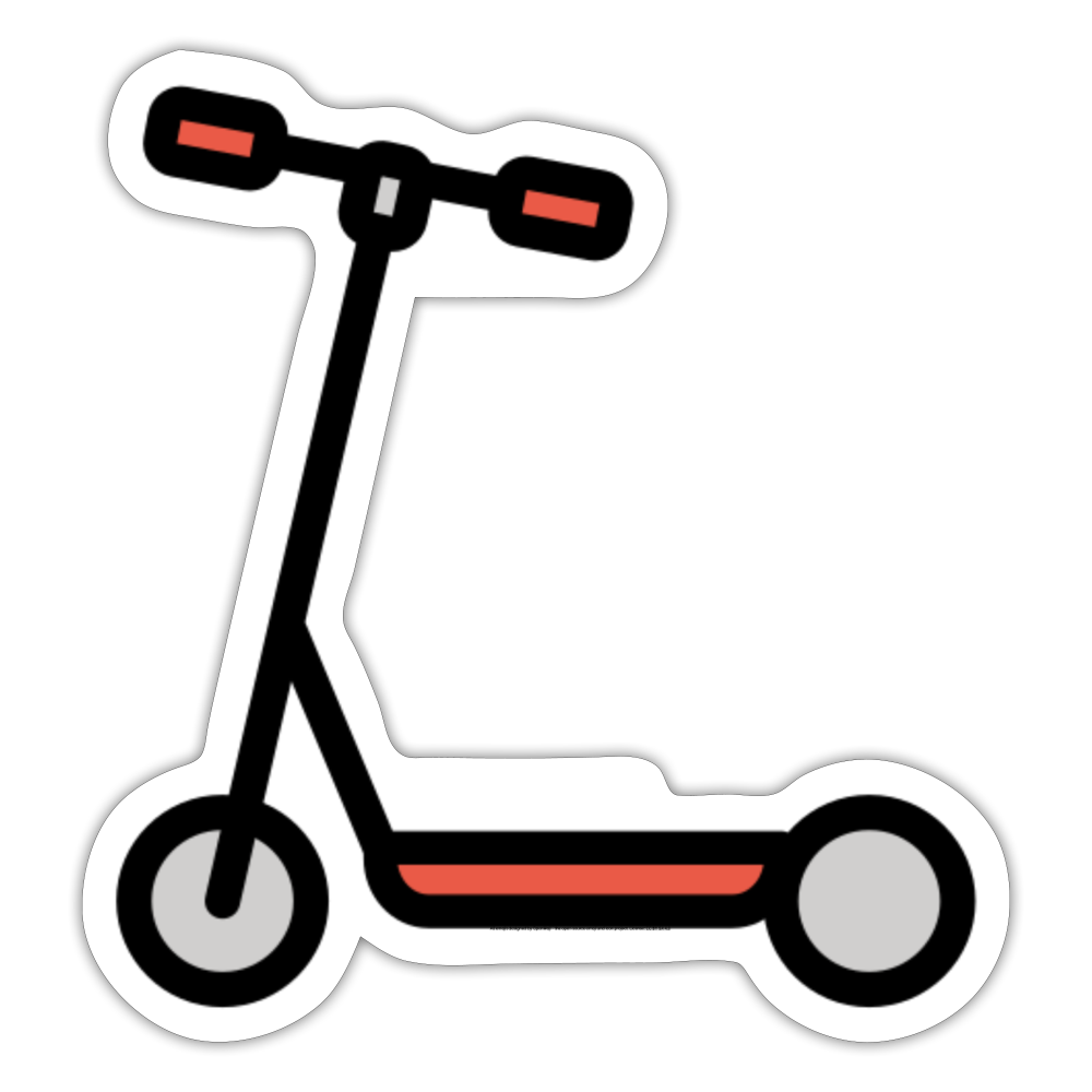 Kick Scooter Moji Sticker - Emoji.Express - white matte