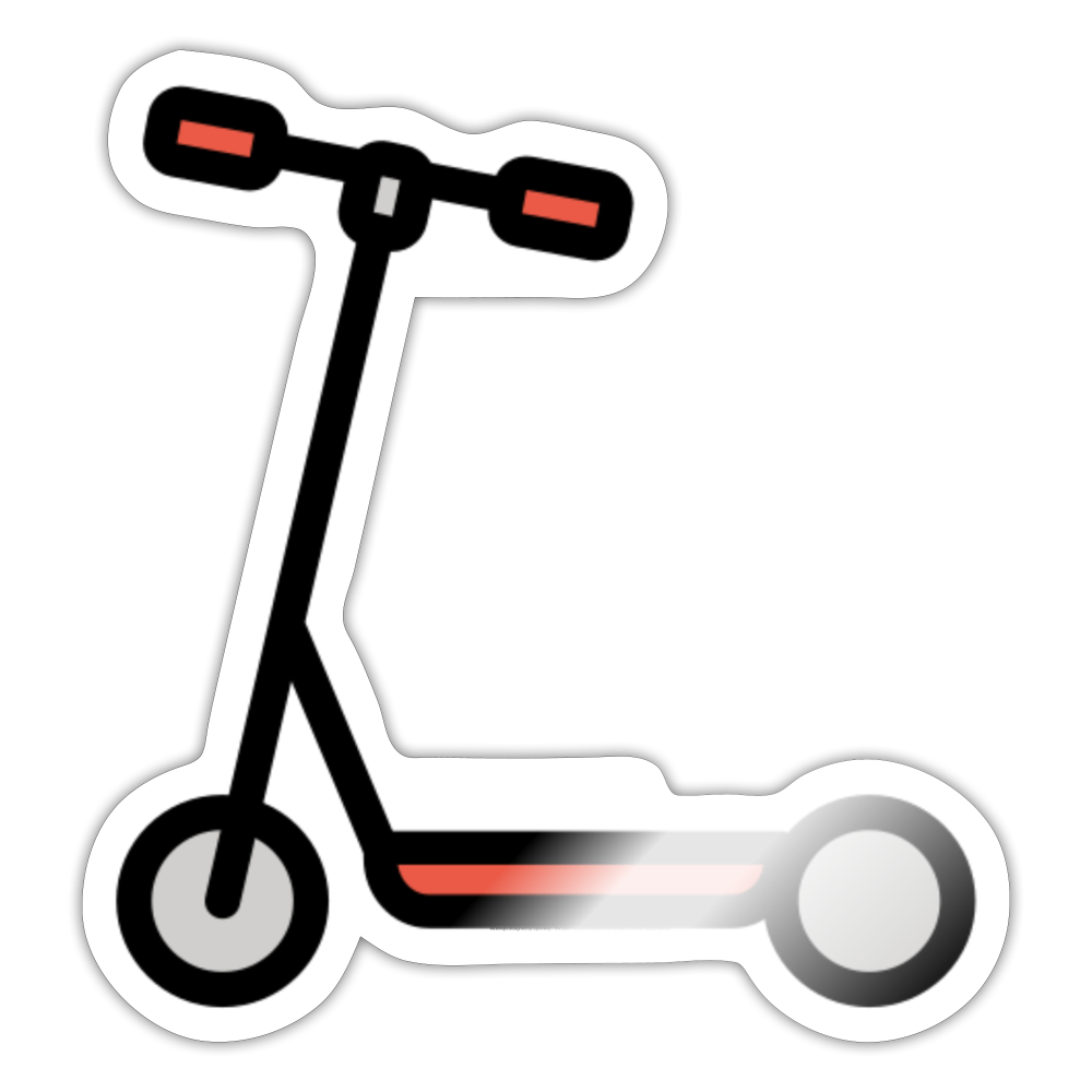 Kick Scooter Moji Sticker - Emoji.Express - white glossy
