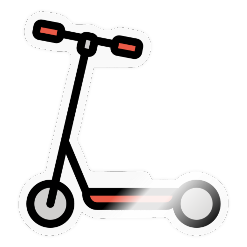 Kick Scooter Moji Sticker - Emoji.Express - transparent glossy