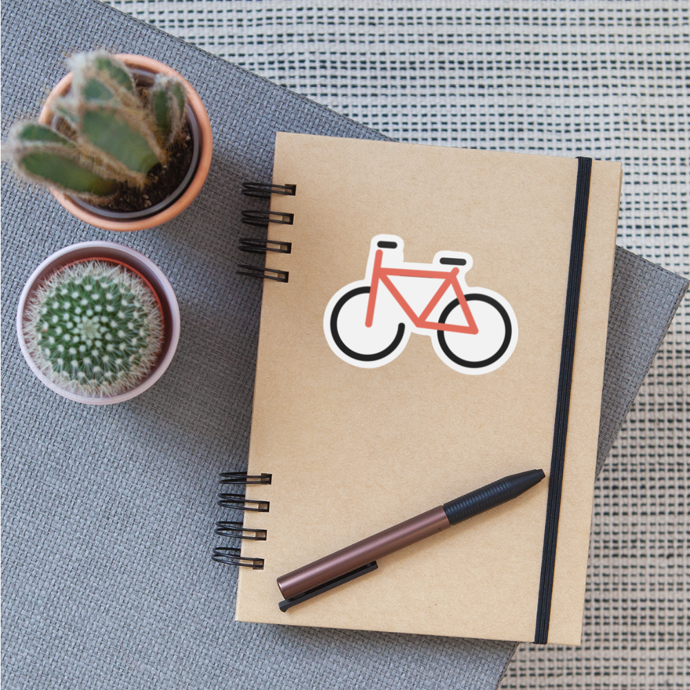 Bicycle Moji Sticker - Emoji.Express - white matte