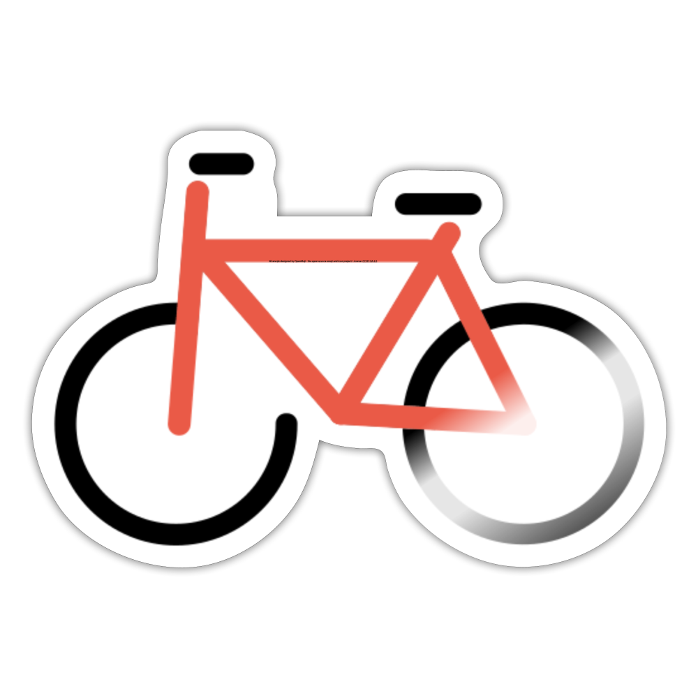 Bicycle Moji Sticker - Emoji.Express - white glossy