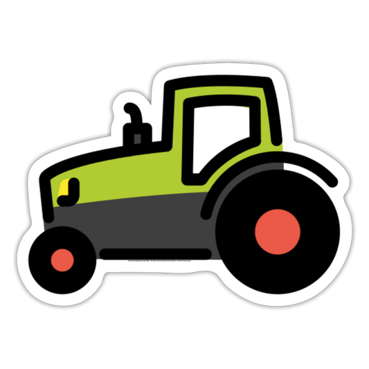 Tractor Moji Sticker - Emoji.Express - white matte