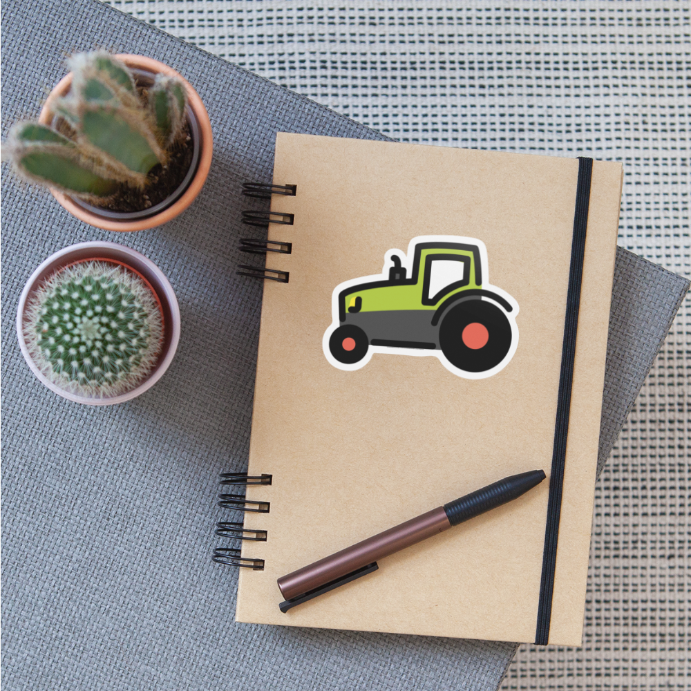 Tractor Moji Sticker - Emoji.Express - white matte