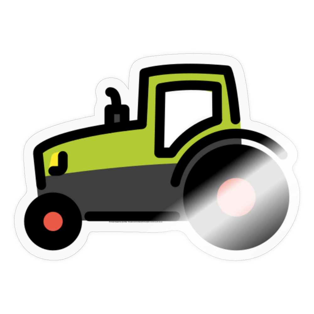 Tractor Moji Sticker - Emoji.Express - transparent glossy