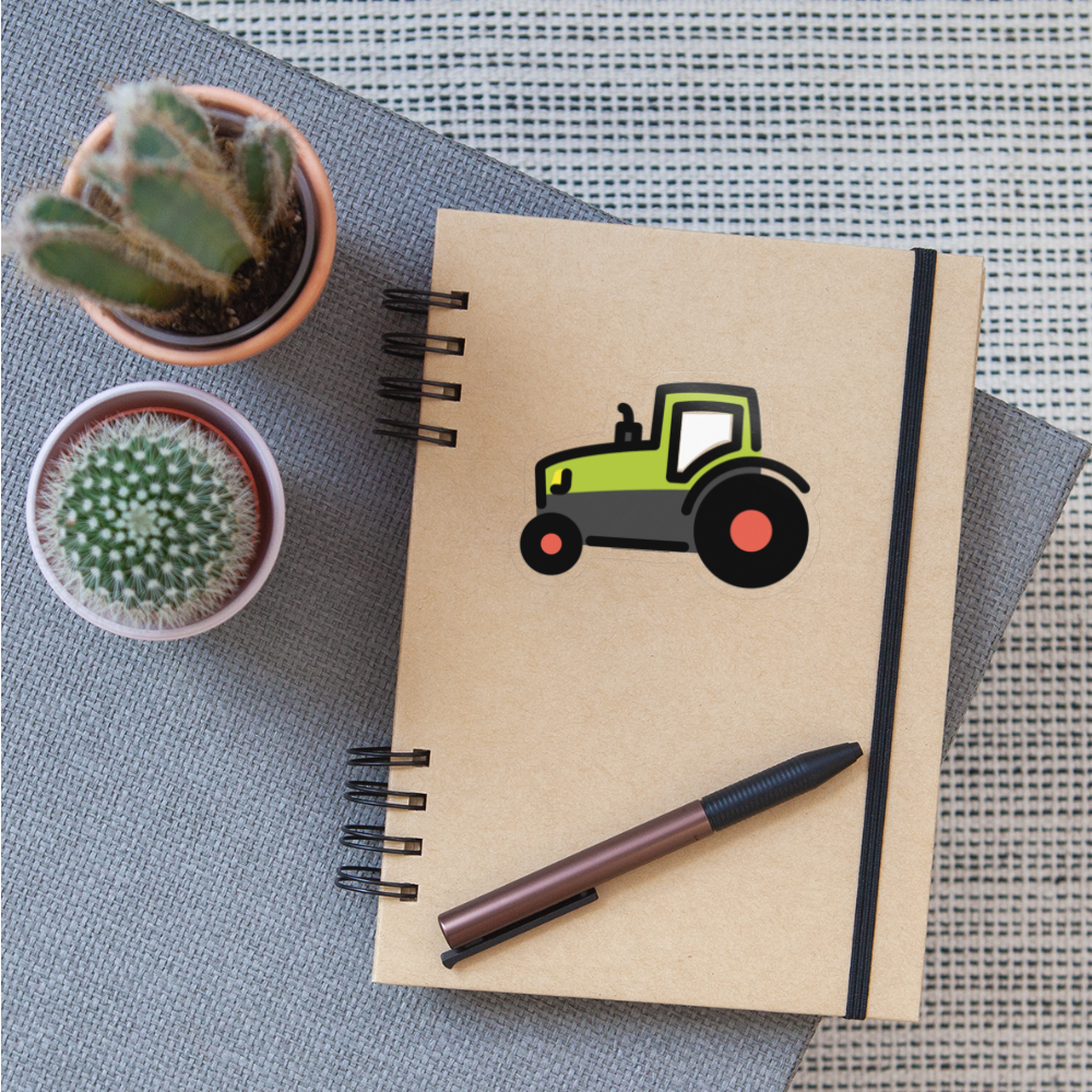 Tractor Moji Sticker - Emoji.Express - transparent glossy