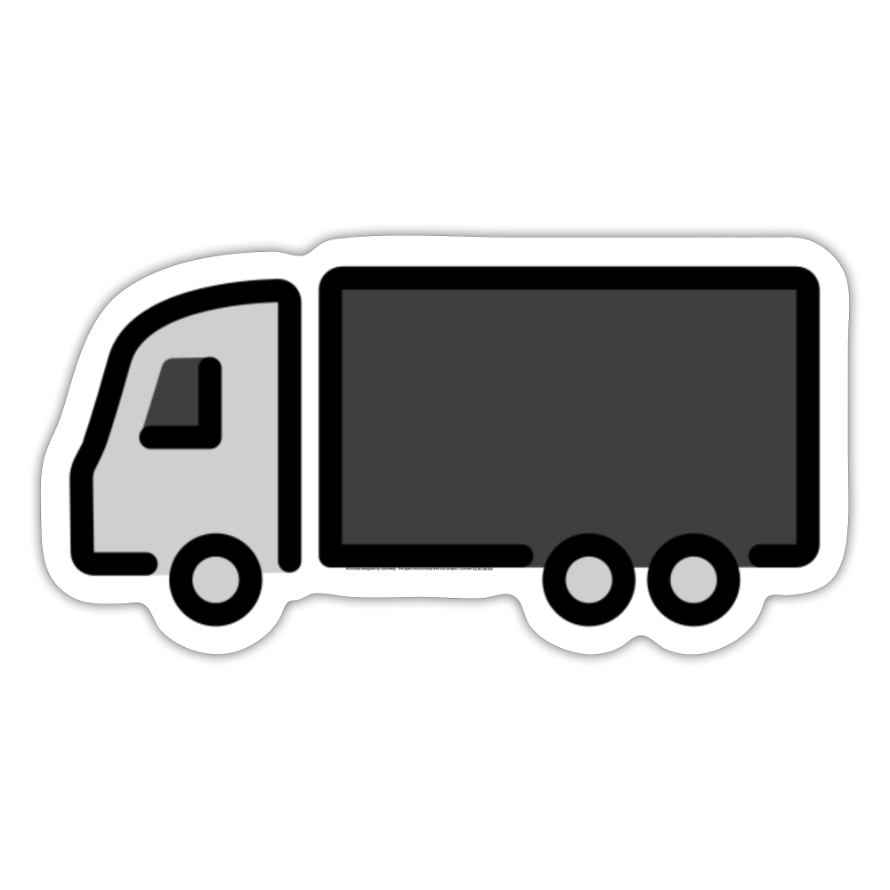 Articulated Lorry Moji Sticker - Emoji.Express - white matte