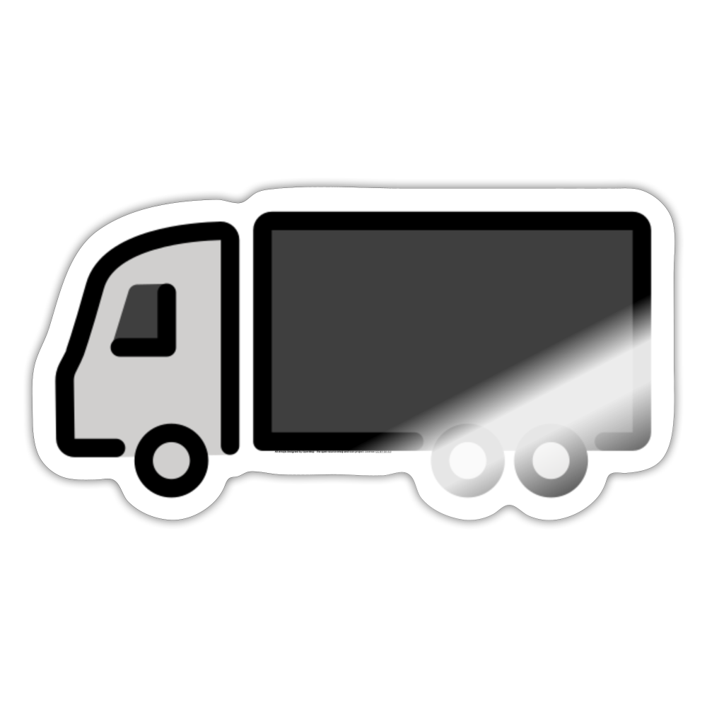 Articulated Lorry Moji Sticker - Emoji.Express - white glossy