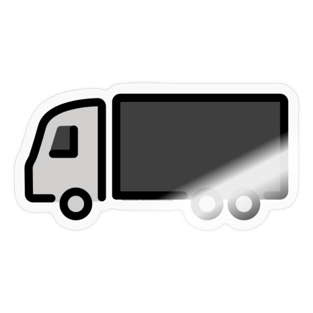 Articulated Lorry Moji Sticker - Emoji.Express - transparent glossy