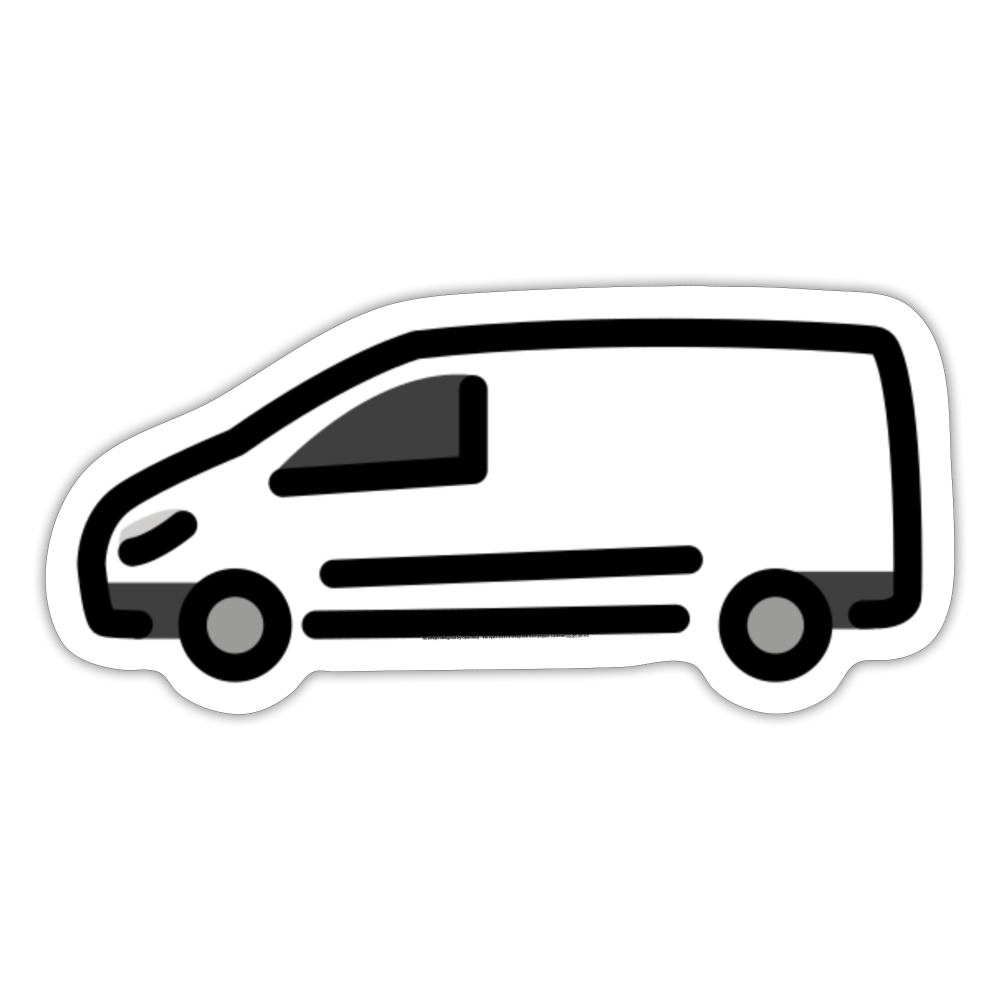 Delivery Truck Moji Sticker - Emoji.Express - white matte