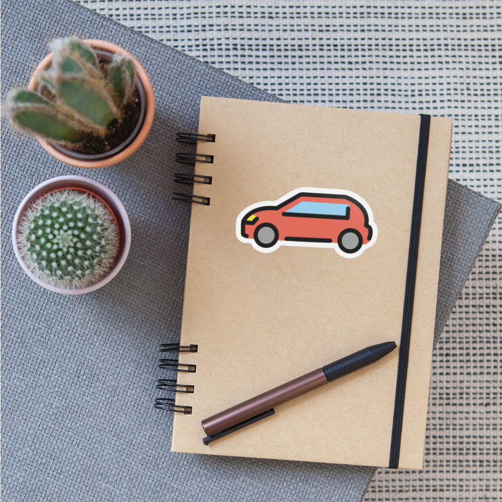 Automobile Moji Sticker - Emoji.Express - white matte