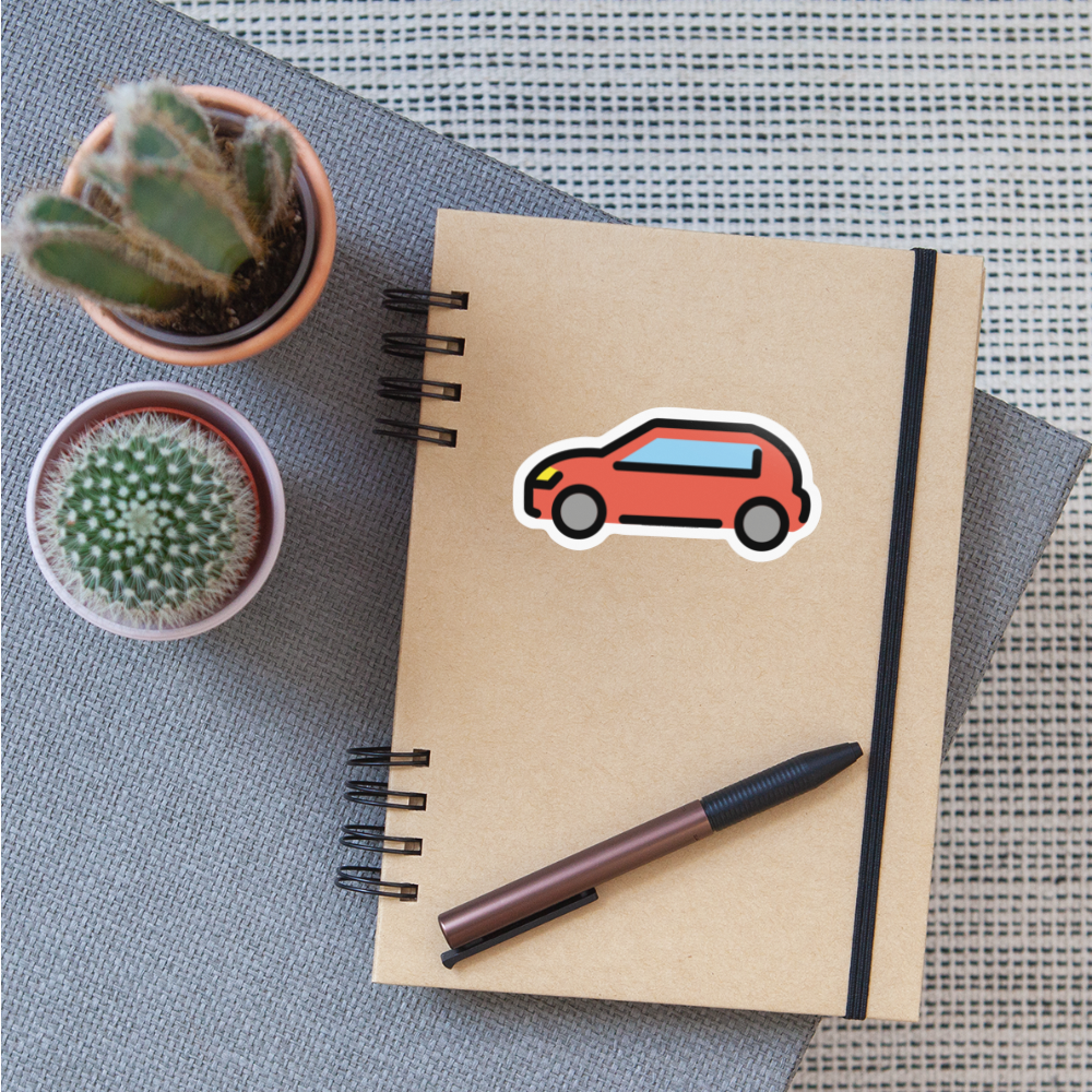 Automobile Moji Sticker - Emoji.Express - white glossy