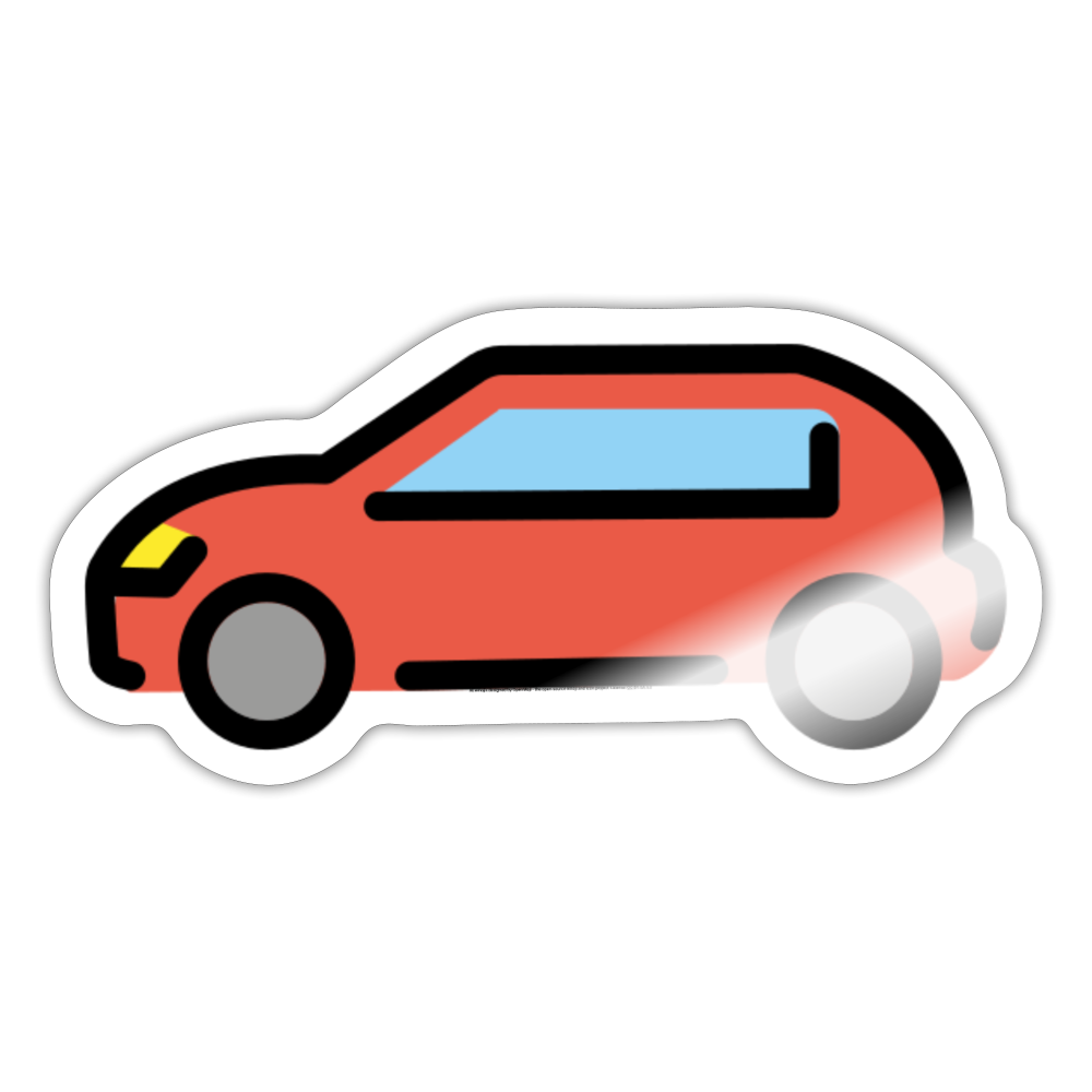 Automobile Moji Sticker - Emoji.Express - white glossy