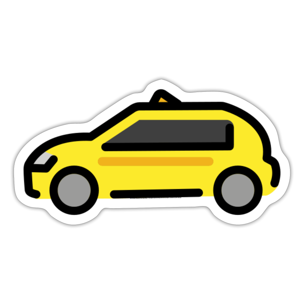 Taxi Moji Sticker - Emoji.Express - white matte