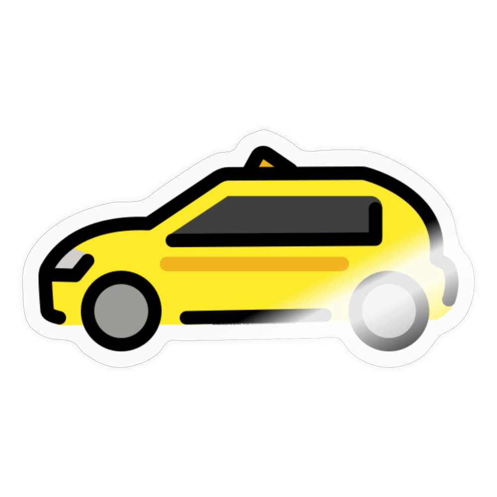 Taxi Moji Sticker - Emoji.Express - transparent glossy