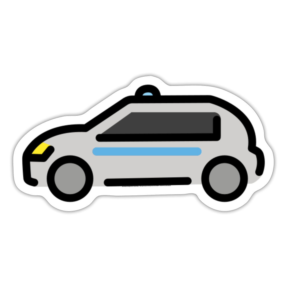 Police Car Moji Sticker - Emoji.Express - white matte