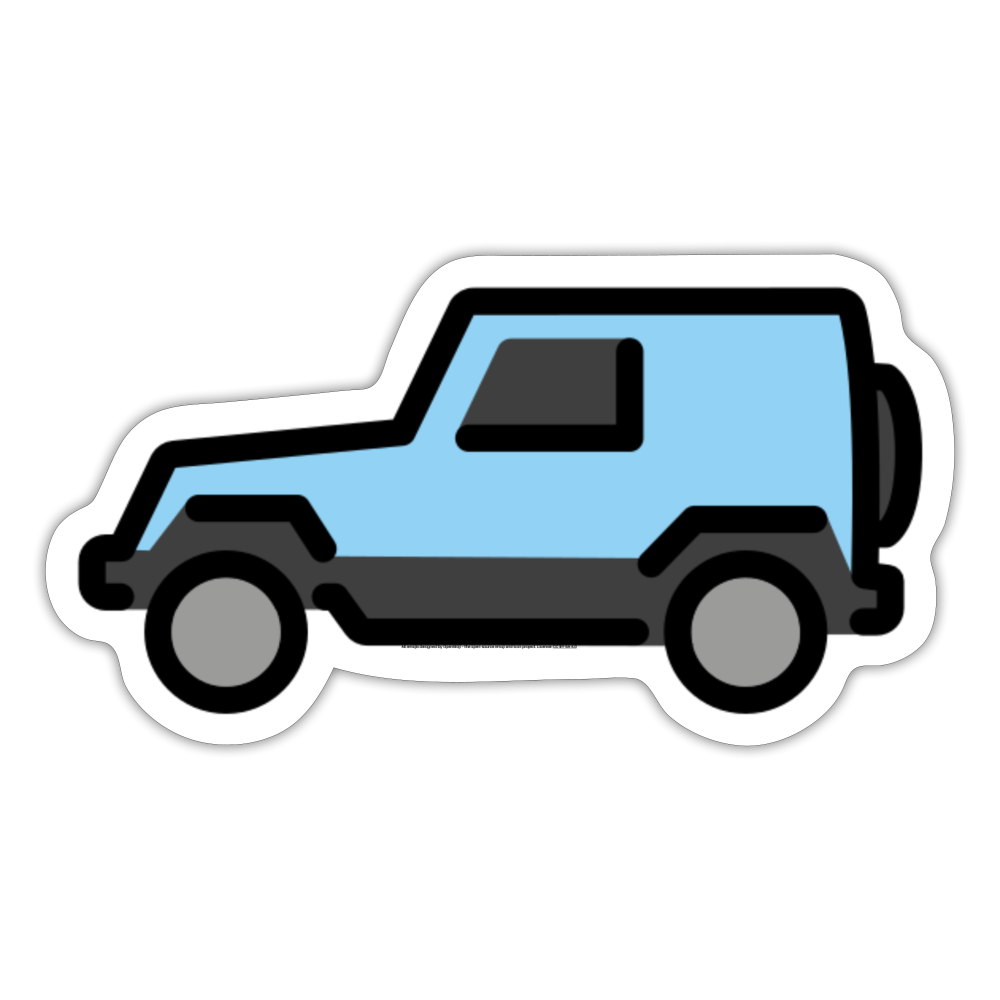 Sport Utility Vehicle Moji Sticker - Emoji.Express - white matte