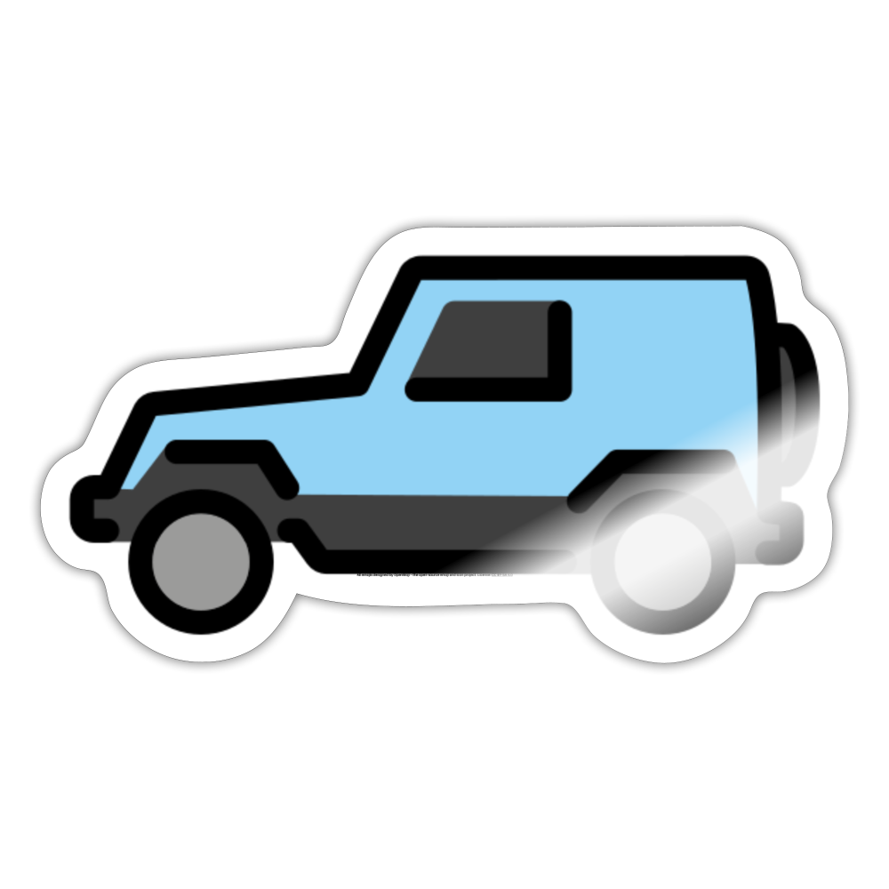 Sport Utility Vehicle Moji Sticker - Emoji.Express - white glossy