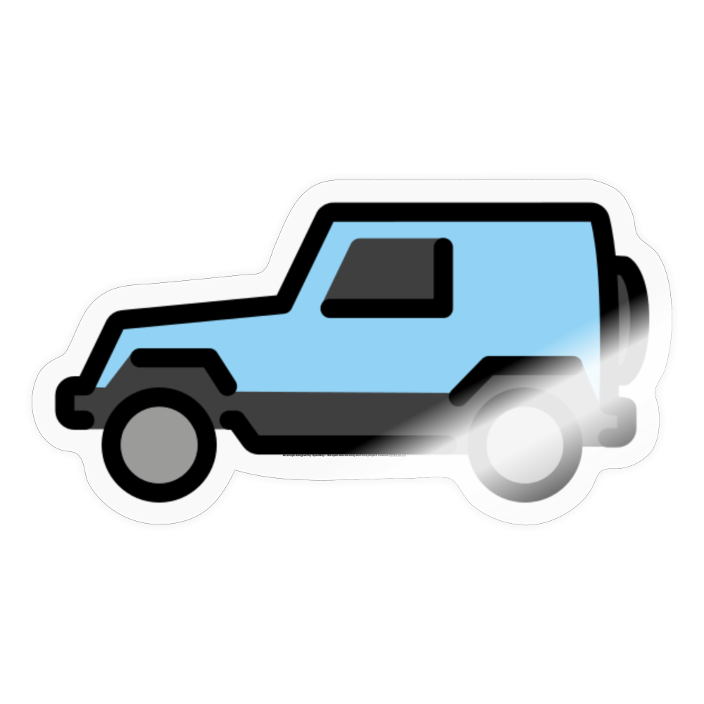 Sport Utility Vehicle Moji Sticker - Emoji.Express - transparent glossy